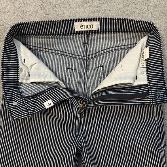 Etica Jeans Womens 25 Cindy Raw Hem Preppy Nautical Sustainable Slow Fashion - Picture 8 of 13